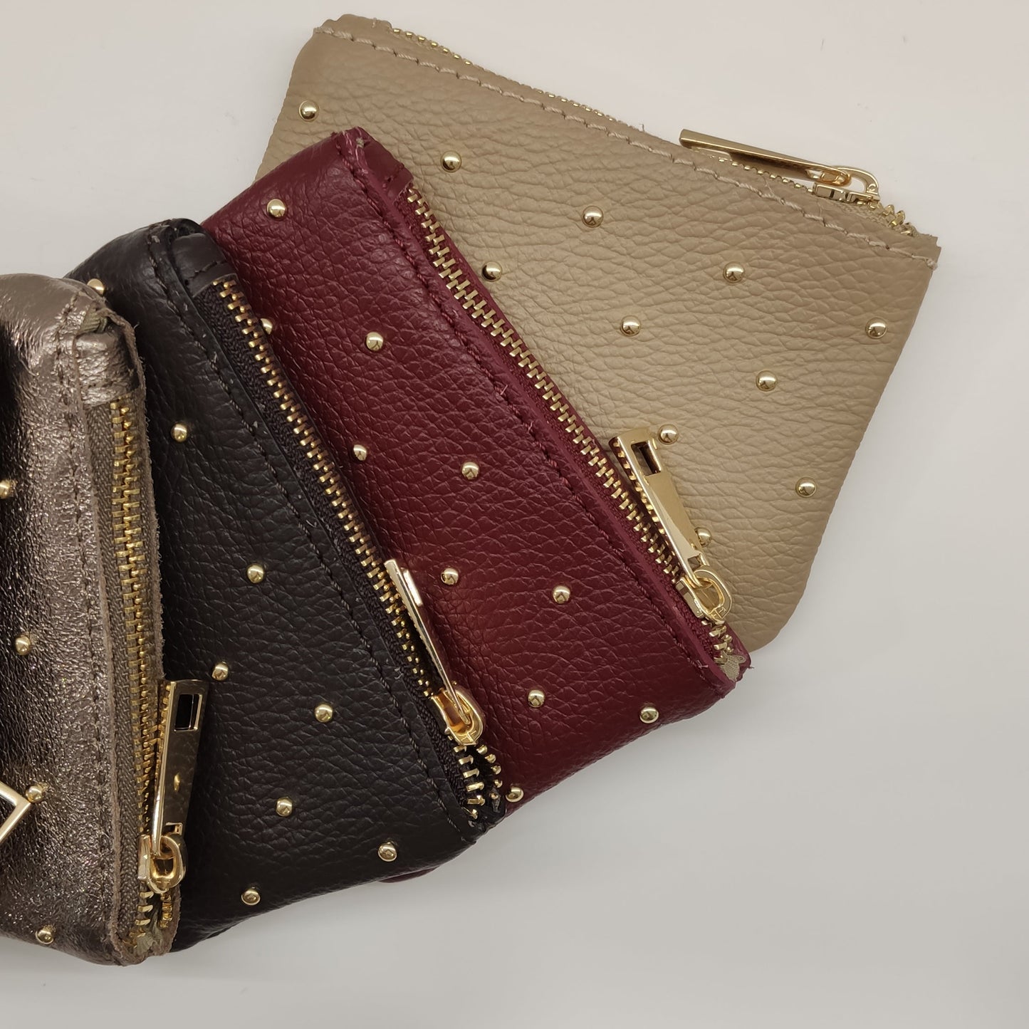 MONEDERO PIEL TACHAS