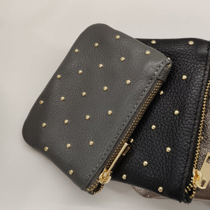 MONEDERO PIEL TACHAS