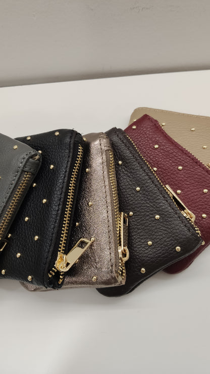 MONEDERO PIEL TACHAS