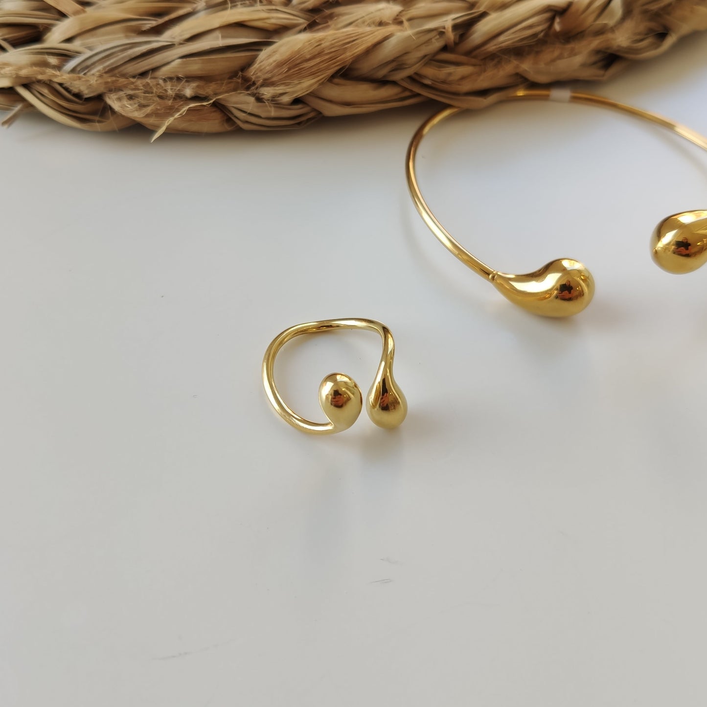 ANILLO GOTA DORADO