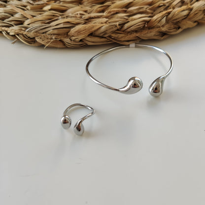 ANILLO GOTA PLATA