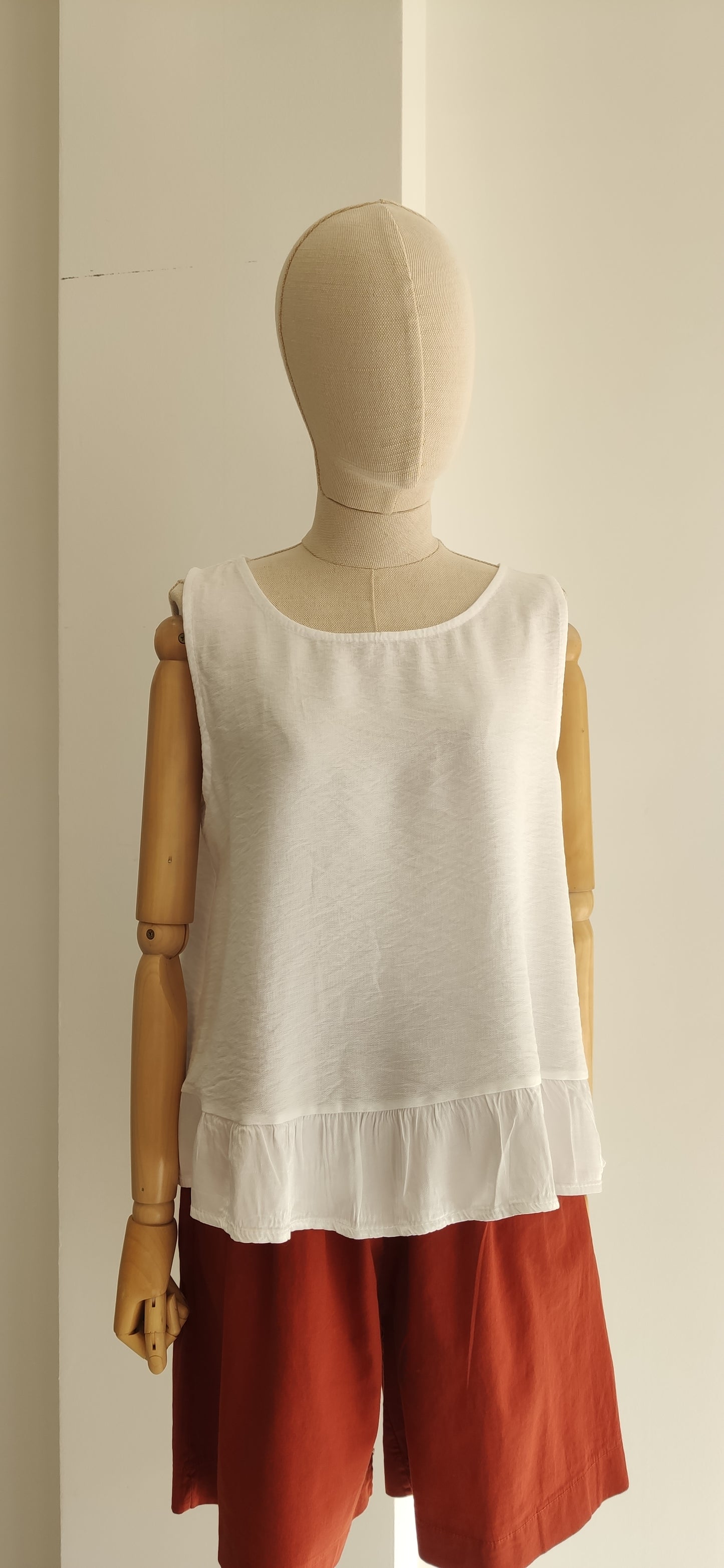 BLUSA VOLANTE BLANCO