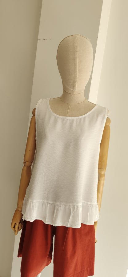 BLUSA VOLANTE BLANCO