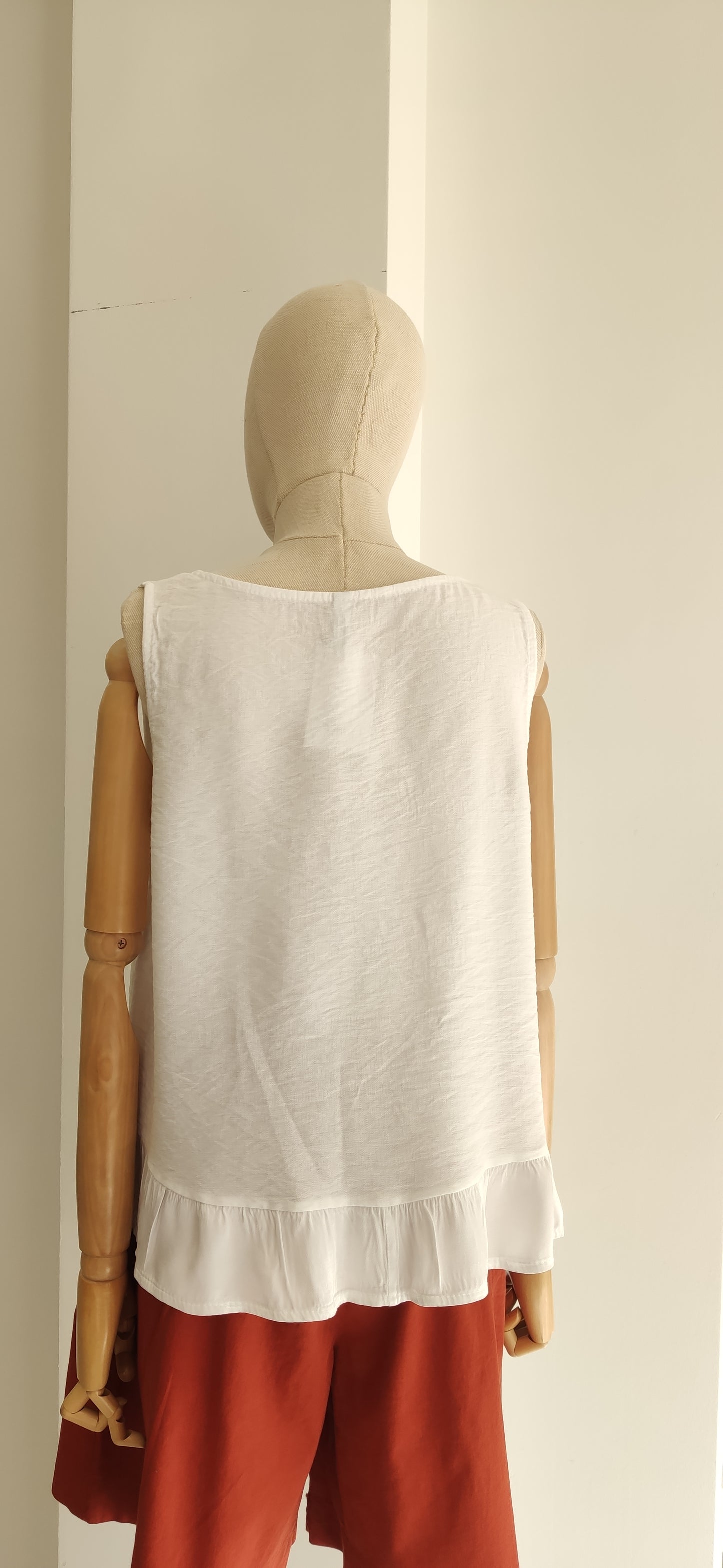 BLUSA VOLANTE BLANCO