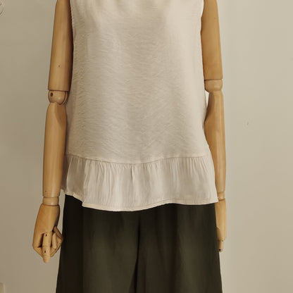 BLUSA VOLANTE BEIGE