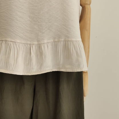 BLUSA VOLANTE BEIGE