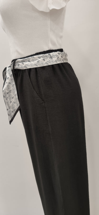 PANTALÓN BARREL NEGRO