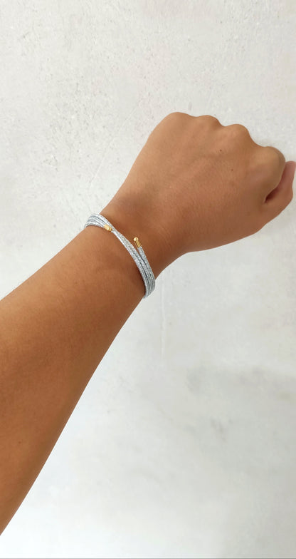 PULSERA IMÁN PLATA
