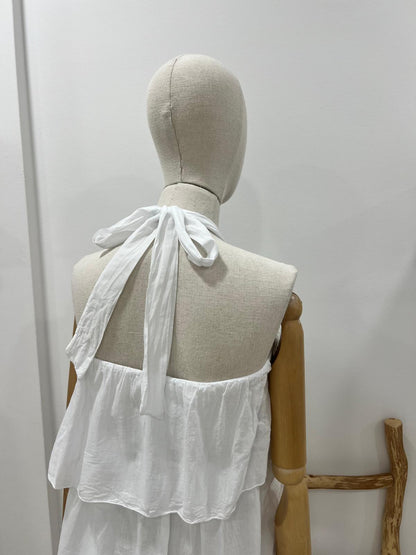 VESTIDO VOLANTES BLANCO