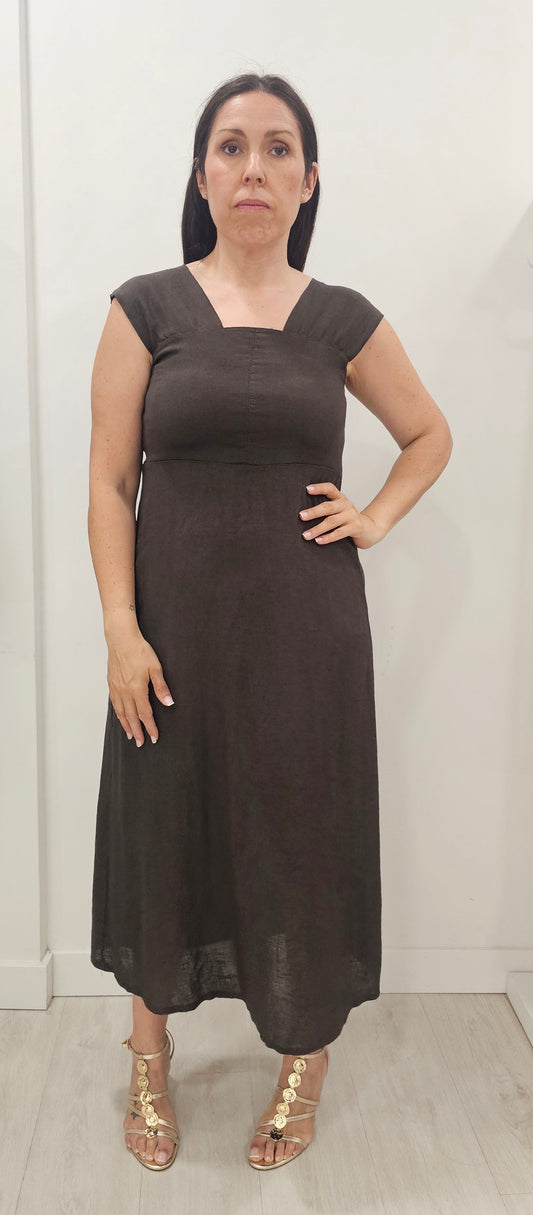 VESTIDO ARAGÓN CHOCO