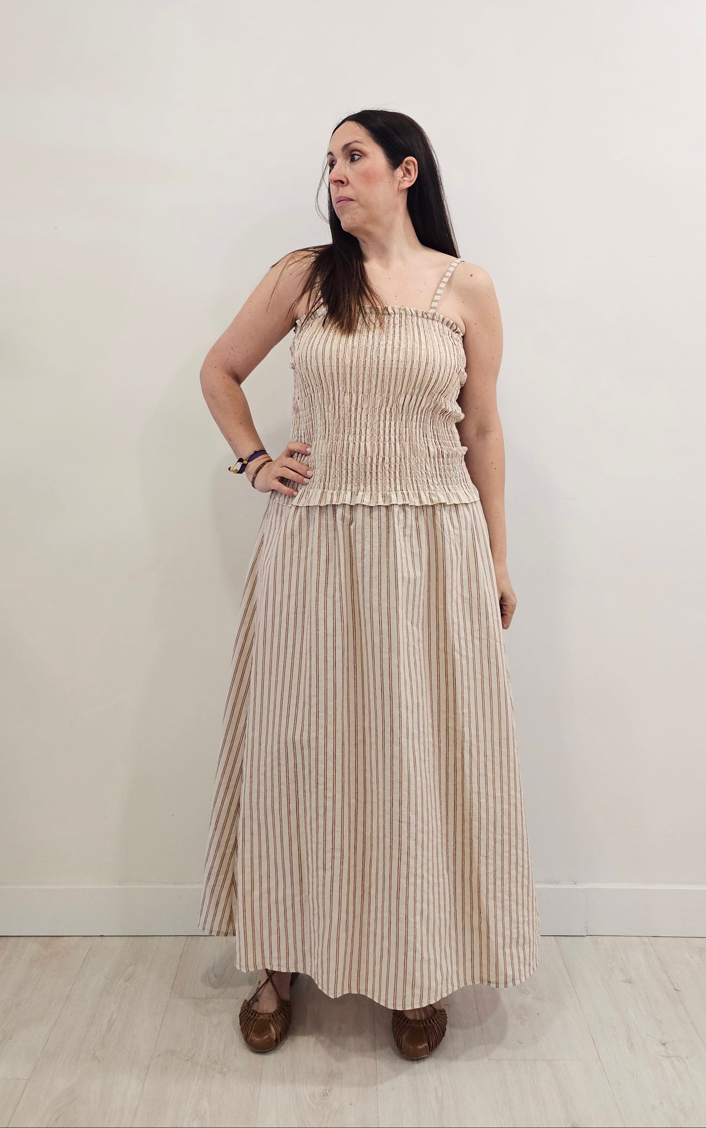 VESTIDO NEÓN BEIGE