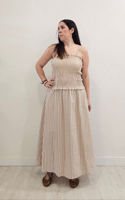 VESTIDO NEÓN BEIGE