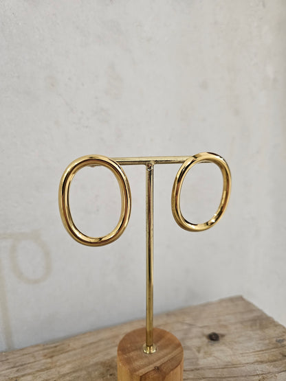 PENDIENTE ESFERICO DORADO