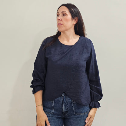 BLUSA CRUZADA MARINO