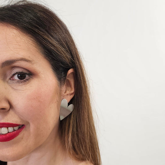 PENDIENTE CORAZÓN PLATA