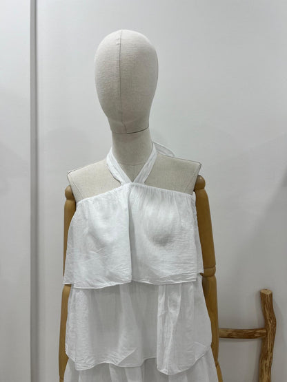 VESTIDO VOLANTES BLANCO