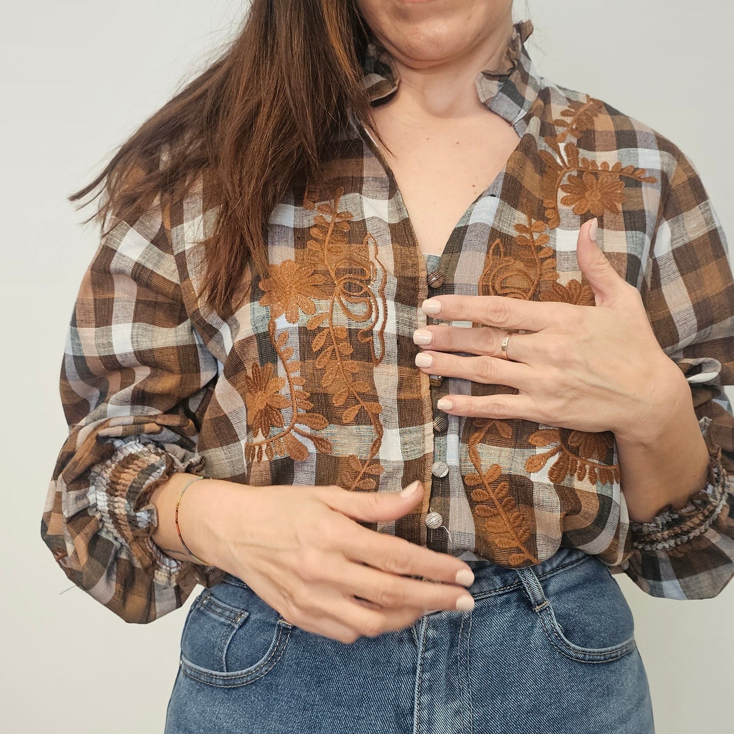 BLUSA MAHON CARAMELO