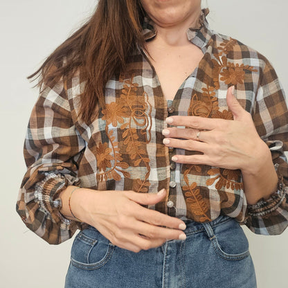 BLUSA MAHON CARAMELO