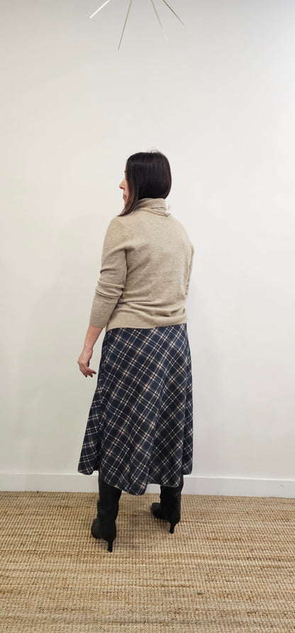 FALDA CUADROS AZUL