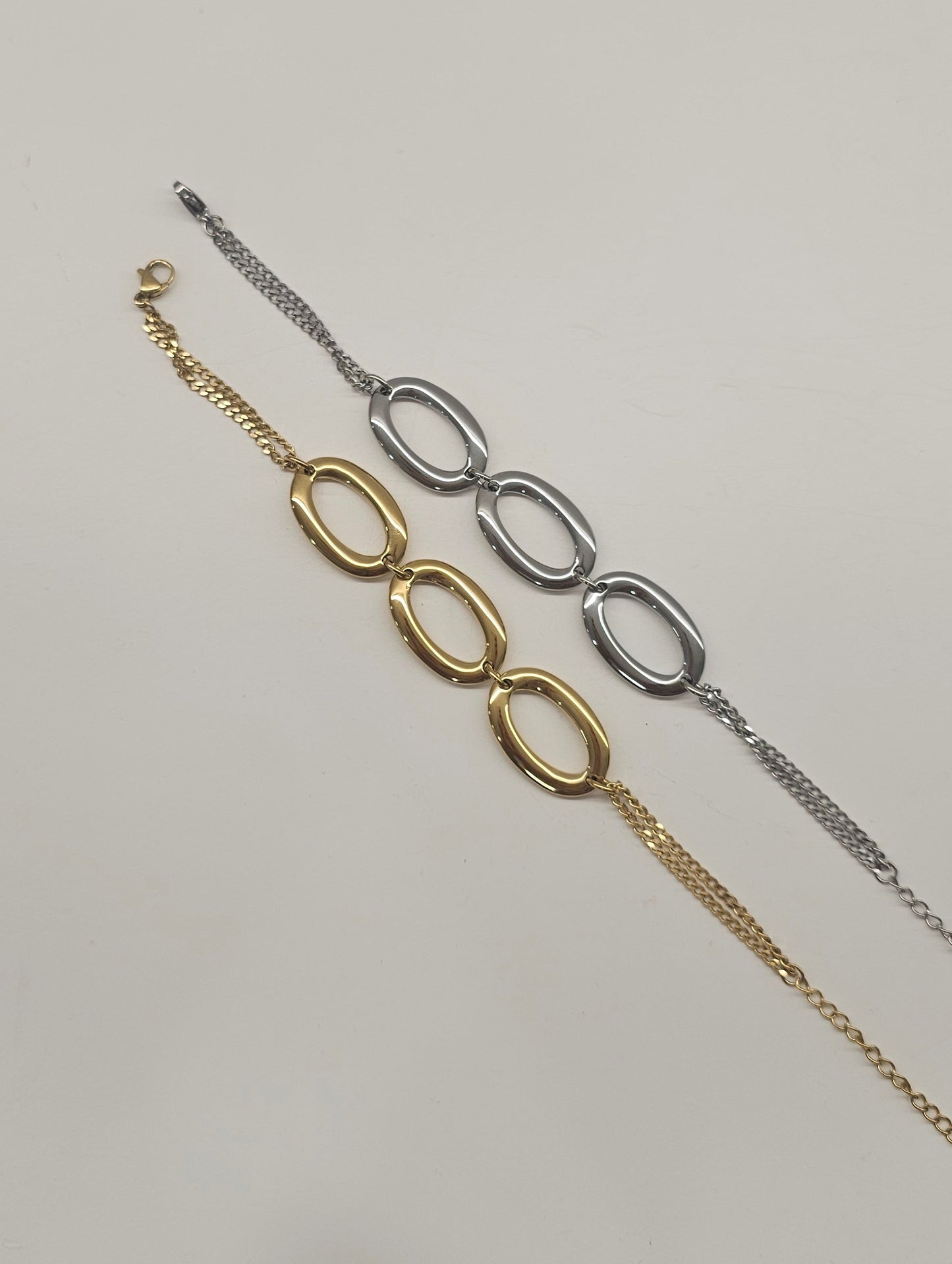 PULSERA TRIPLE PLATA