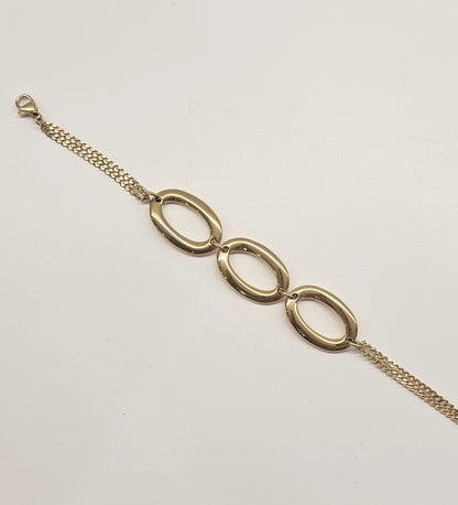 PULSERA TRIPLE PLATA