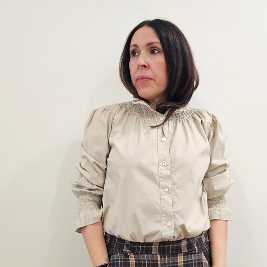 CAMISA BLANCA BEIGE