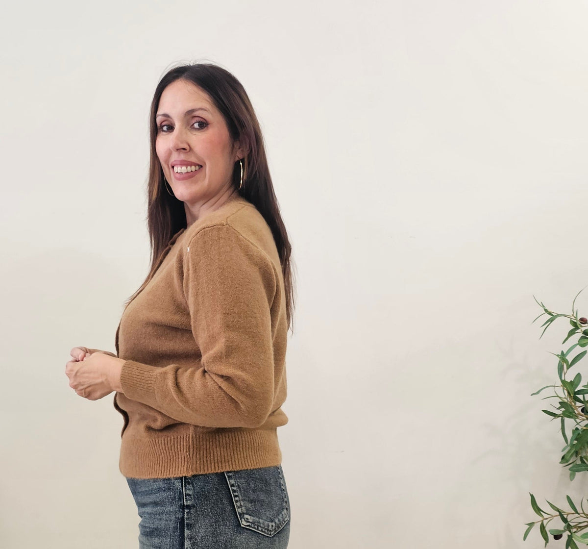 CHAQUETA BOTÓN CAMEL
