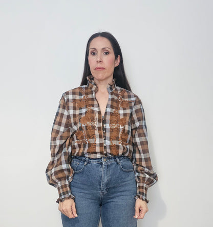 BLUSA MAHON CARAMELO