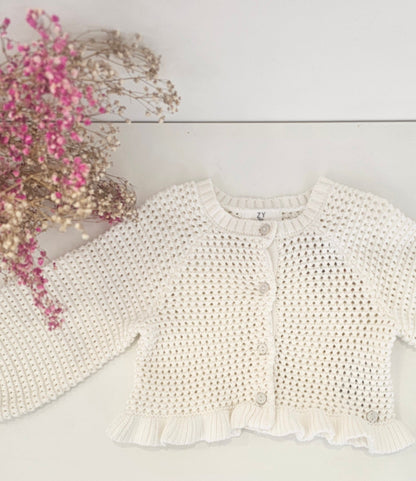 CHAQUETA CALADA BLANCA