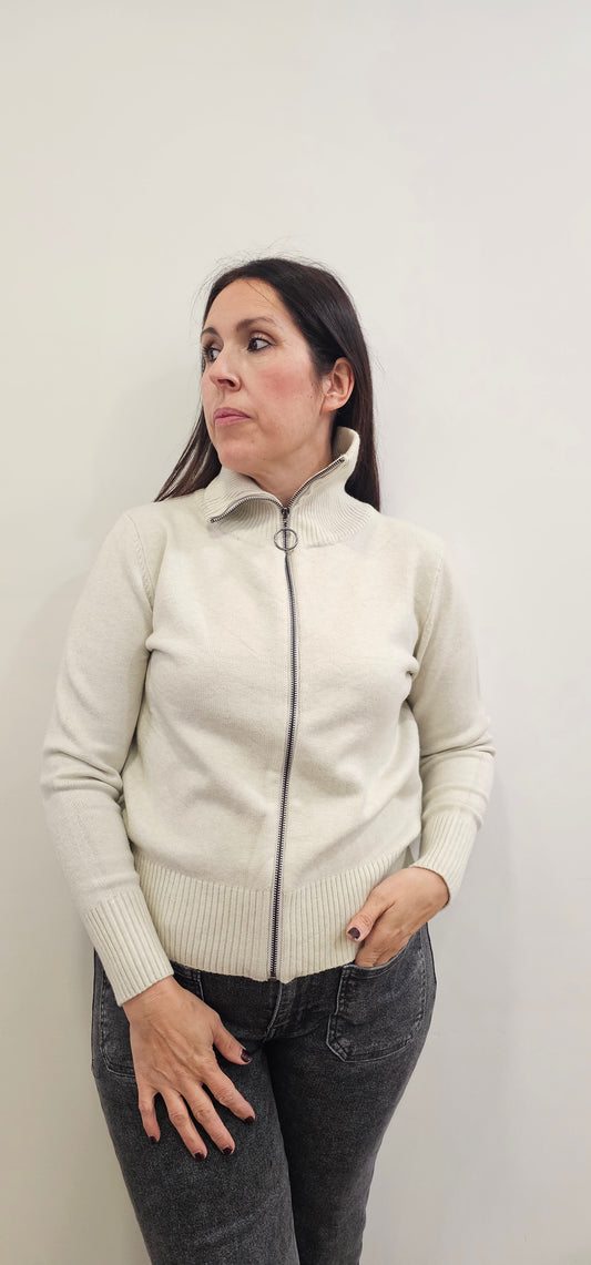 CHAQUETA CREMALLERA BEIG