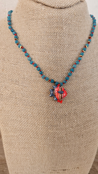 COLLAR PEZ ROJO