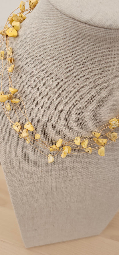 COLLAR PIEDRAS AMARILLO