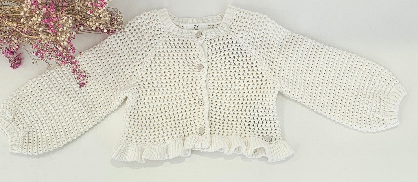 CHAQUETA CALADA BLANCA