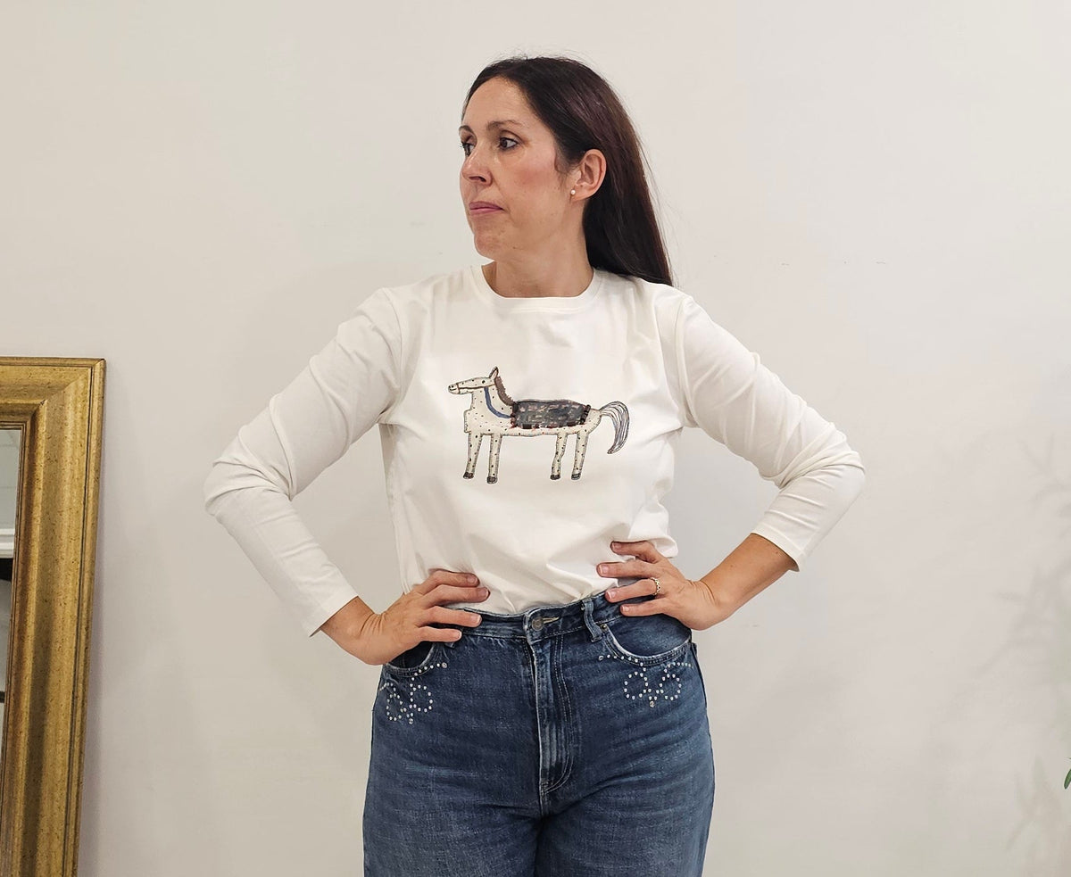 CAMISETA HORSE BLANCO