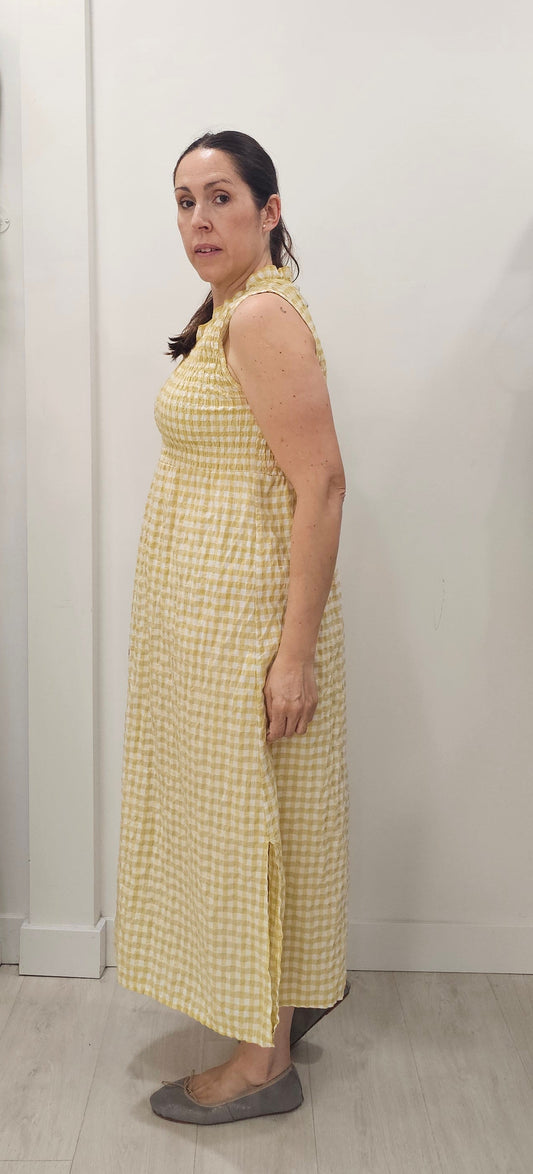 VESTIDO VICHY AMARILLO