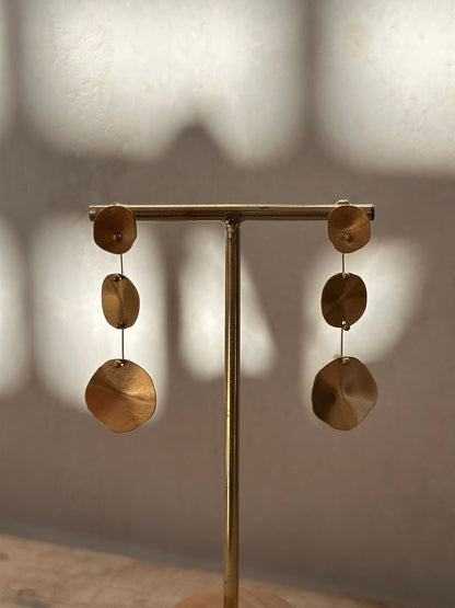 PENDIENTES BOTÓN ORO