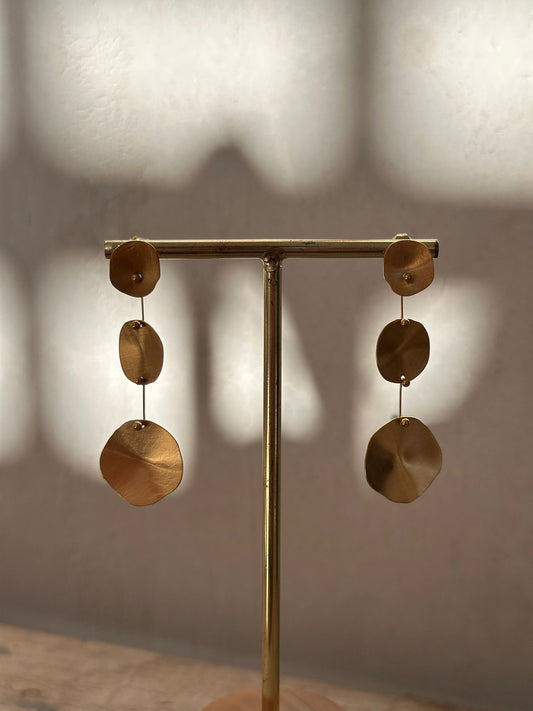 PENDIENTES BOTÓN ORO