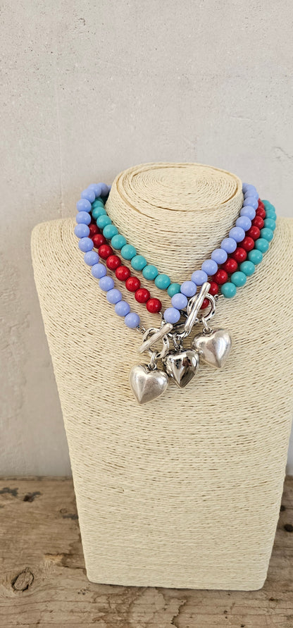 COLLAR CUORE ROJO