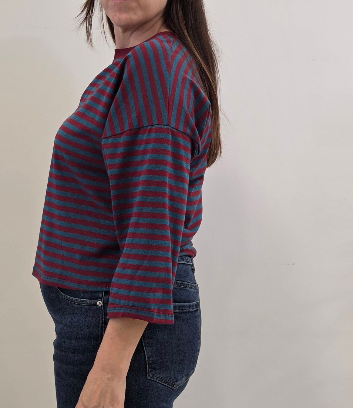 CAMISETA RAYA AZUL