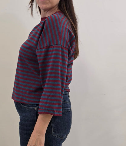 CAMISETA RAYA AZUL