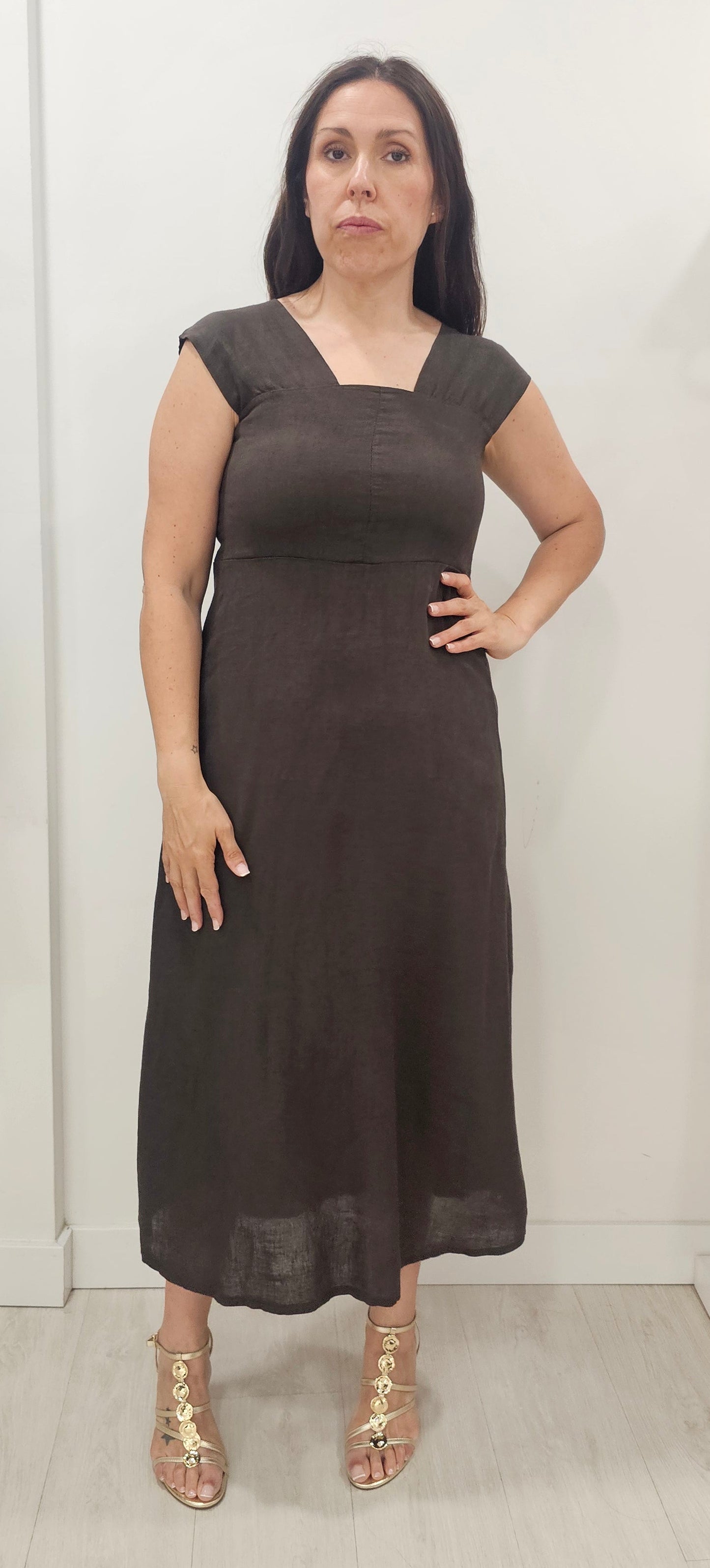 VESTIDO ARAGÓN CHOCO