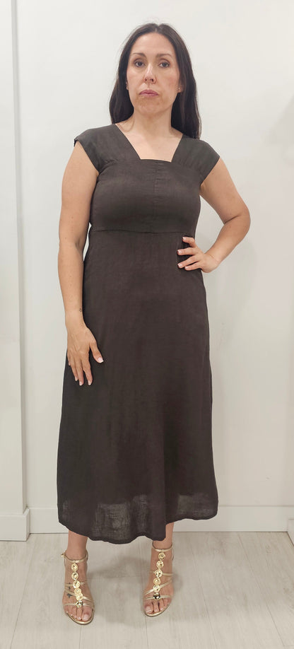 VESTIDO ARAGÓN CHOCO