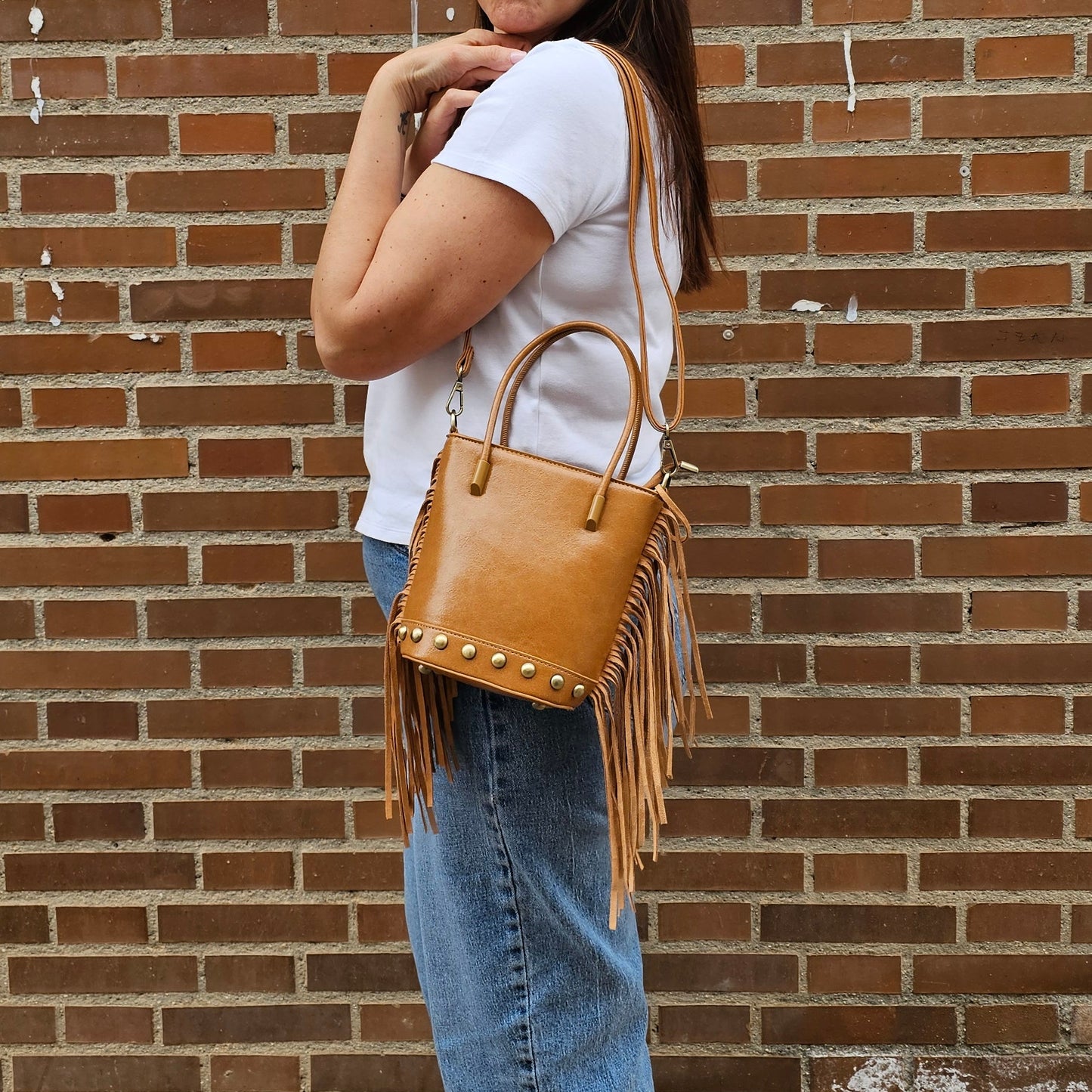 BOLSO FLECOS CAMEL