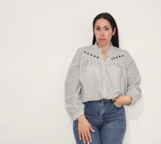 BLUSA CAYETANA MARINO