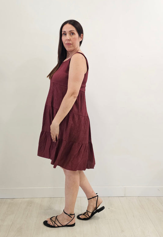 VESTIDO JAZMÍN BURDEOS