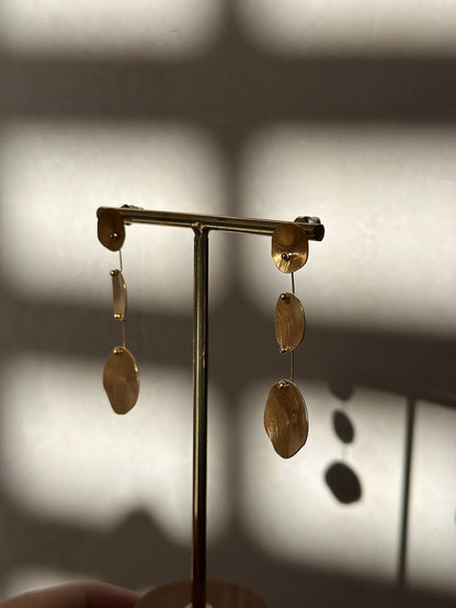 PENDIENTES BOTÓN ORO