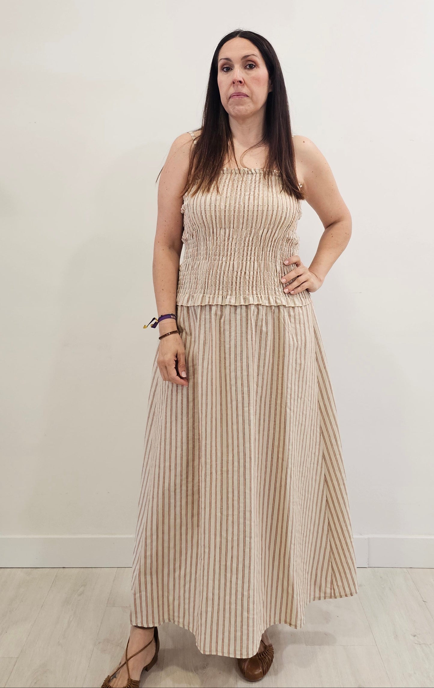 VESTIDO NEÓN BEIGE