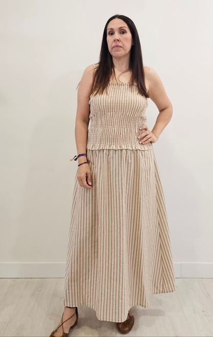 VESTIDO NEÓN BEIGE