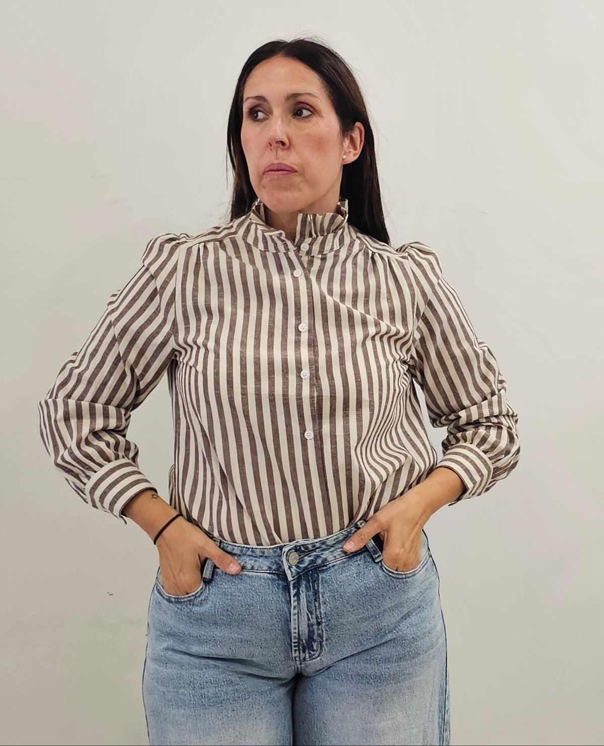 CAMISA GIO MARRÓN