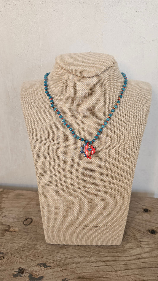 COLLAR PEZ ROJO